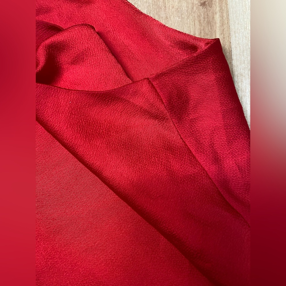 Vicolo Red Cami Top Made in Italy Silky Spaghetti Strap Tank - Picture 14 of 16